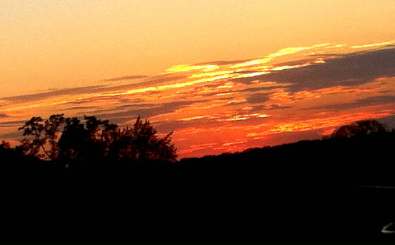 Sunset behind my little shop